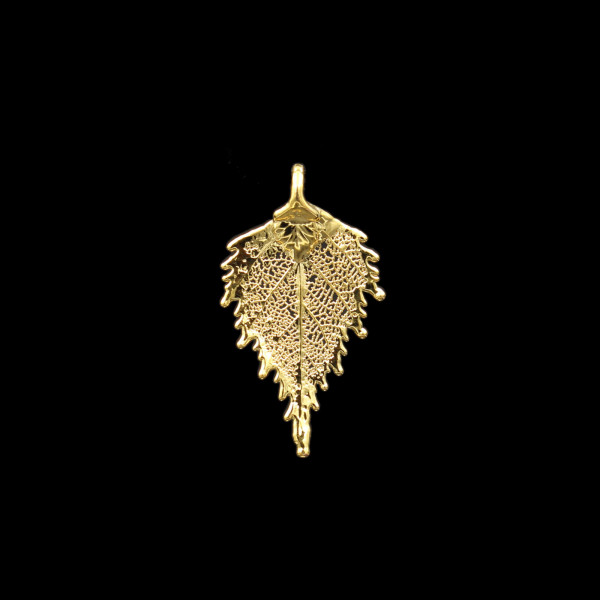 Birch Leaf Pendant - Gold Plated
