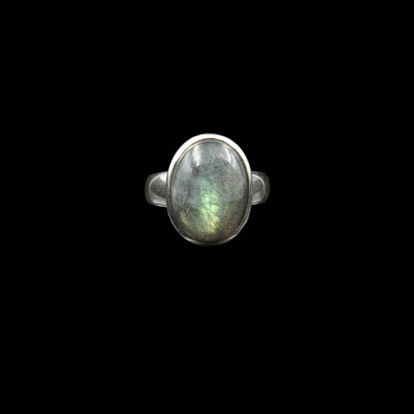 Labradorit Silver Ring - Oval (Size Adjustable)