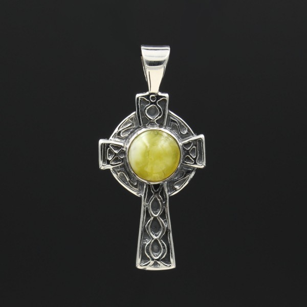 Scottish Highland Marble - Celtic Cross Pendant 