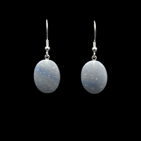 Dumortierite Quartzite "Azul do Macaubas" Earrings - Handmade