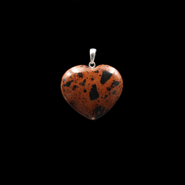 Mahogany Obsidian Heart Pendant 