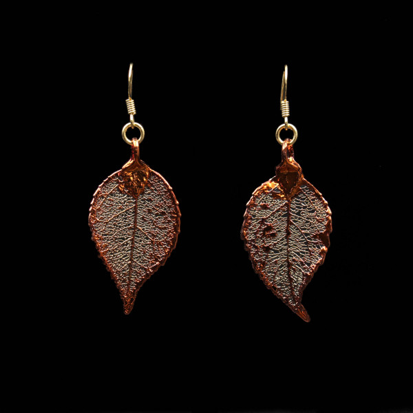 Laurel Leaf Earrings - Copper Plated