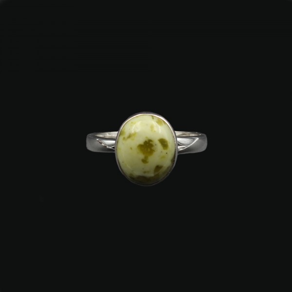 Schottischer Iona Marmor Silber Ring - Verstellbar