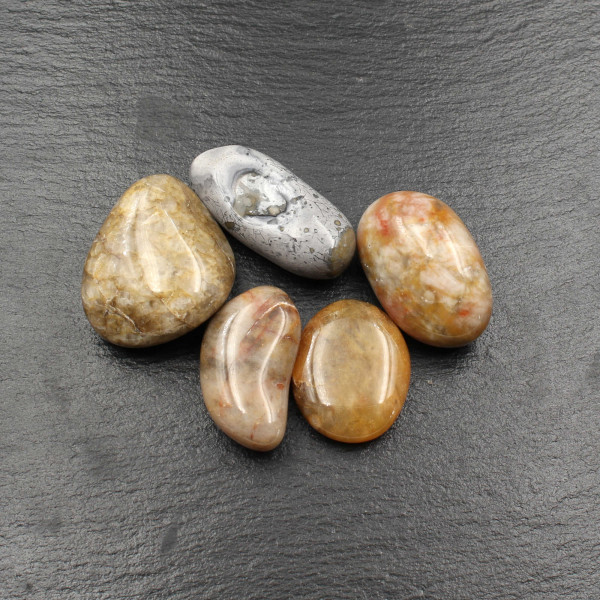 5x Large German Quartz River Pebbles - Polished Stones