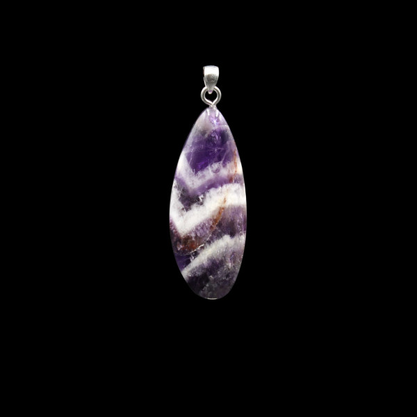 Chevron Amethyst Anhänger - Handarbeit