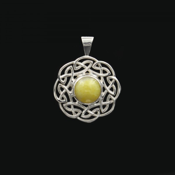 Highland Marble Celtic Sun Silver Pendant