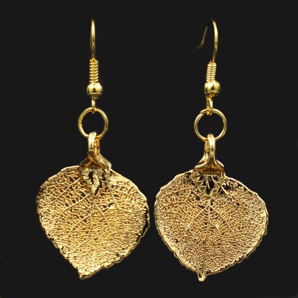 Aspen Leaf Gold Earrings
