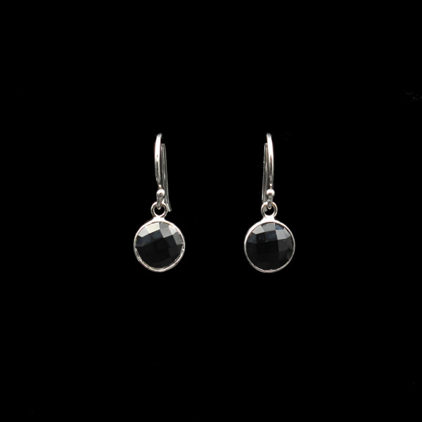 Onyx (Dyed) Silver Earrings