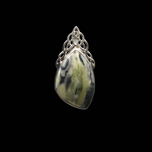 Skye Marble - Celtic Cascade Silver Pendant