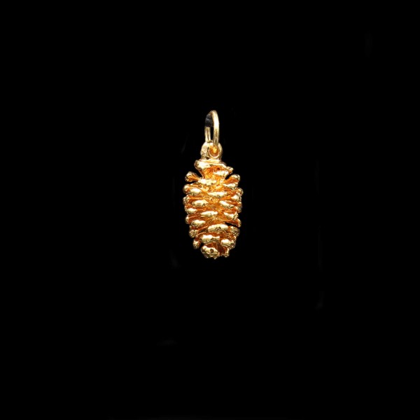 Alder Pine Cone Pendant - Gold Plated