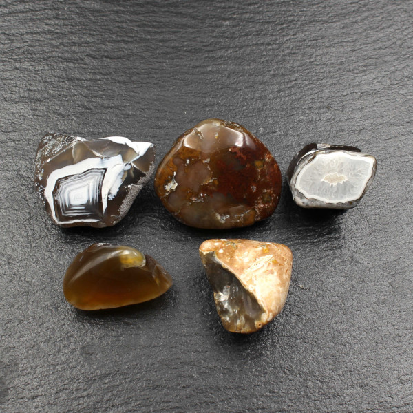 5x German Agates - Tumbled Stones | Polished Stones