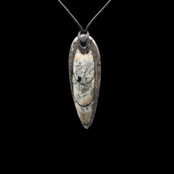 Orthoceras Fossil Pendant - Handmade